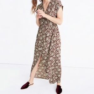 Madewell Wrap-Front Maxi Dress in Estate Floral